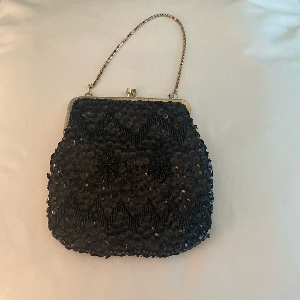 Beaded evening bag.
